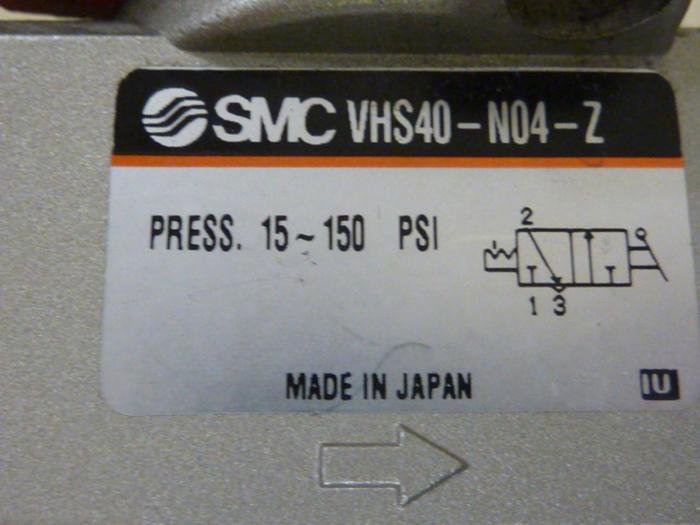 Used SMC Pneumatic Safety Valve Shutoff Lockout VHS40-N04-Z #51910