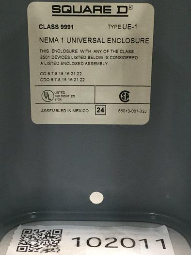 Used SQUARE D Universal Enclosure 9991UE1 #102011
