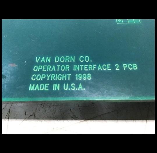 Used VAN DORN Operator Interface Board 330129 PC330-129 330-129 Used
