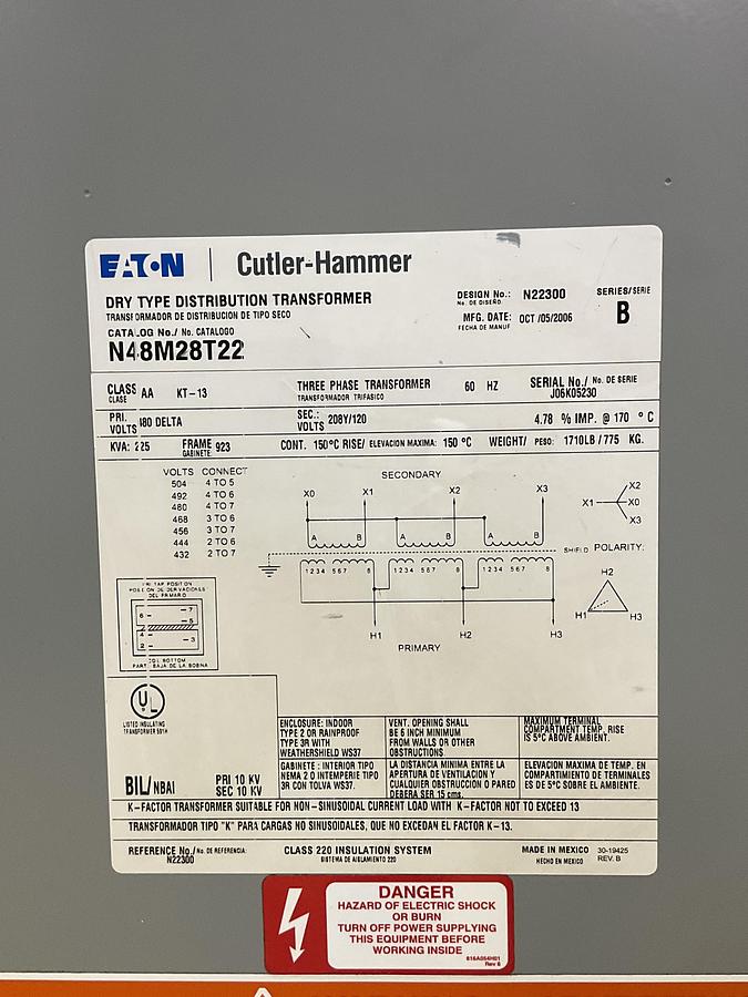 Used EATON N48M28T22