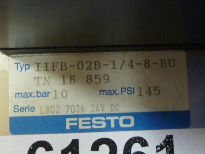 Used FESTO Control Block / Valve Terminal IFB8-02 #61261