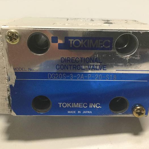 Used TOKIMEC Directional Control Valve DG20S-3-2A-P-20-S18 #95212