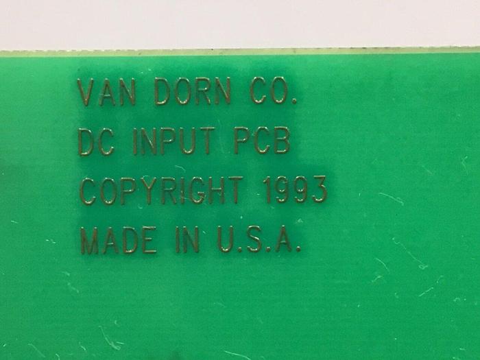 Used VAN DORN DC Input Board 330037 PC330-037 Used