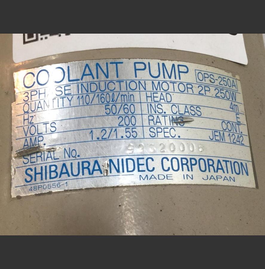 Used SHIBAURA Coolant Pump OPS-250A USED