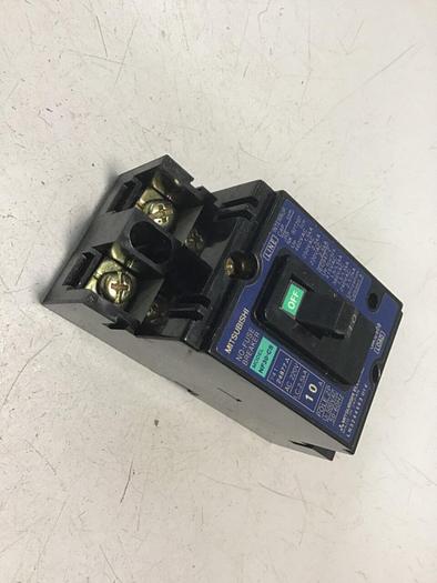 Used MITSUBISHI 10 Amp Circuit Breaker NF30-CS-10 #124876