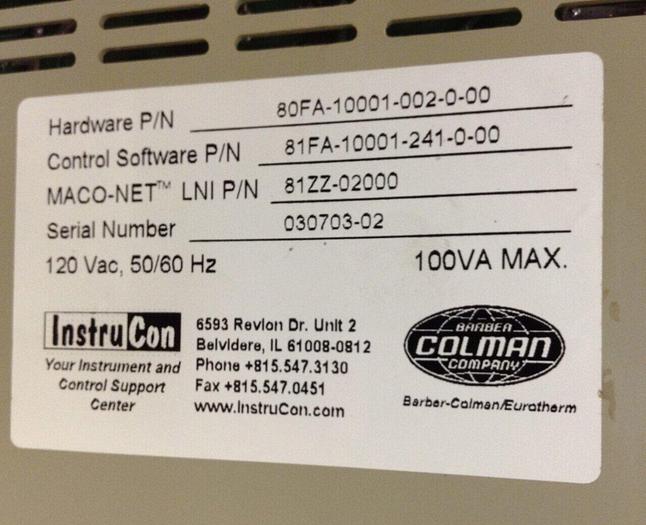 Used BARBER COLMAN Linear Positioning Module 80FA-10001-002-0-00 #80095