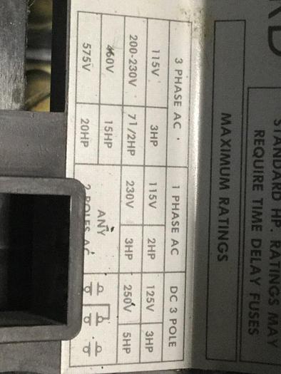 Used ALLEN BRADLEY 30 Amp Disconnect Switch 1494V-DS30 SER A #109613