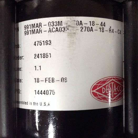 Used DESTACO Pneumatic Hold Clamp 991MAR-033M-270A-18-44 #90044