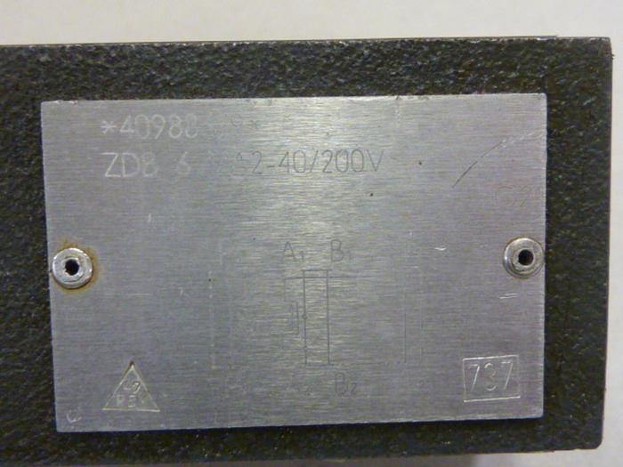 Used REXROTH Valve ZDB6VA240200V #63908