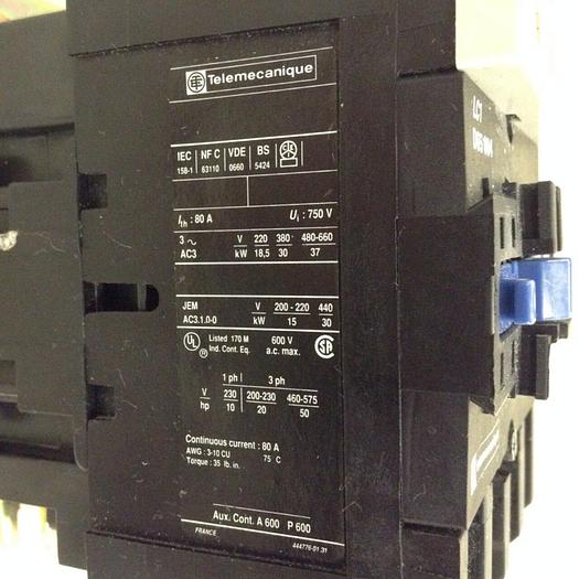 Used TELEMECANIQUE Contactor LC1065004 #77735