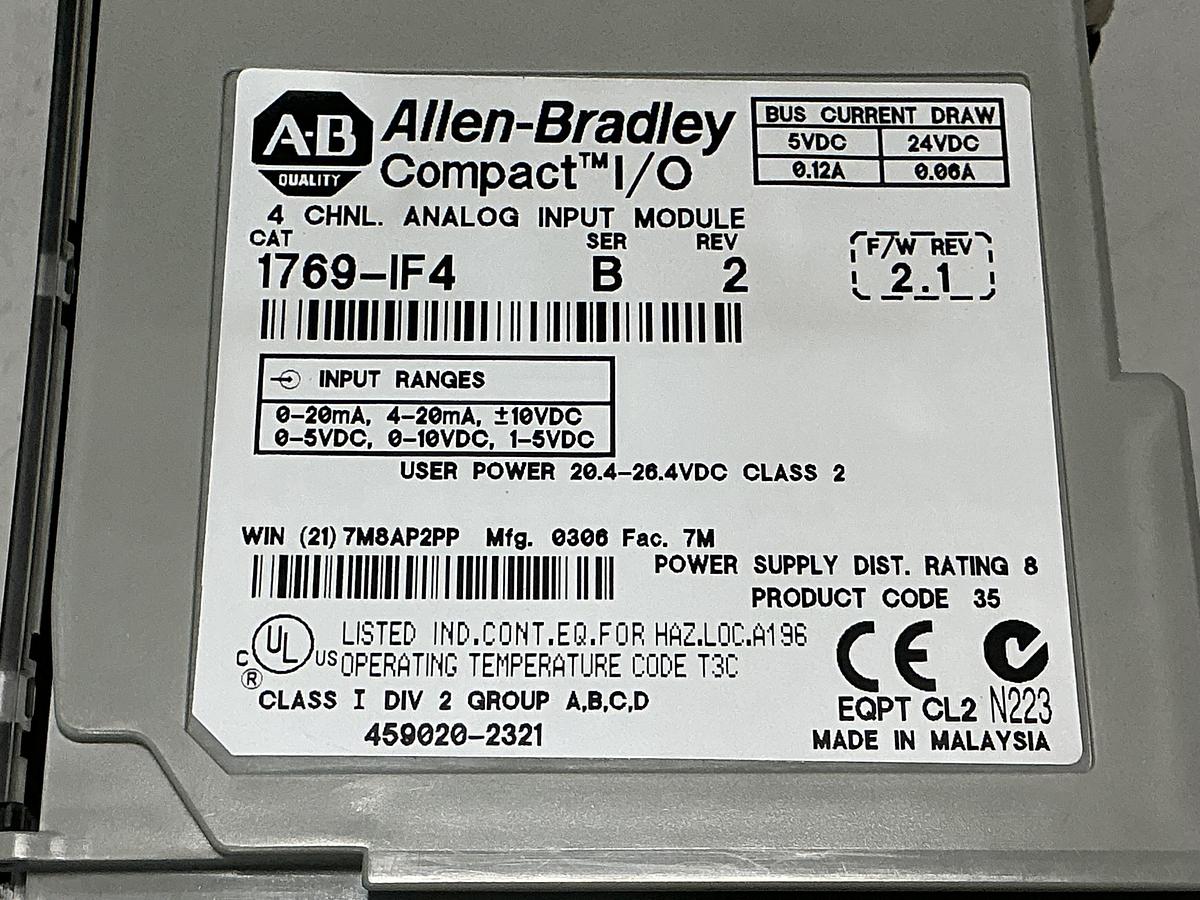 Used ALLEN BRADLEY 1764-24BWA SER B