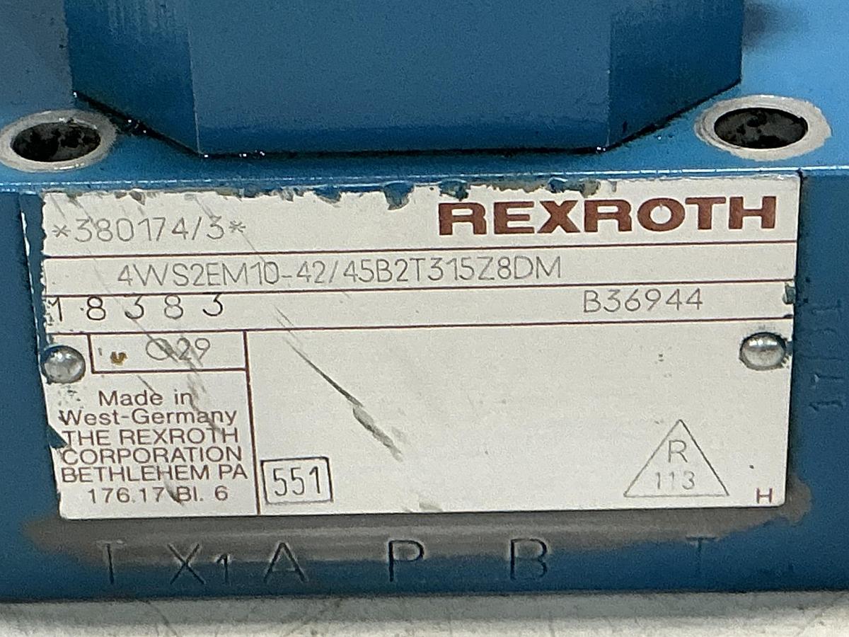 Used REXROTH 4WS2EM10-42/45B2T315Z8DM