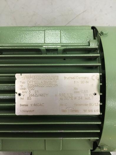 Used SEW EURODRIVE 4 HP Motor DFT100L4/BMG/TF Used