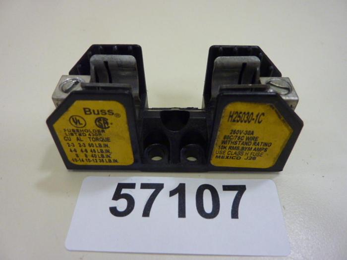 Used BUSSMANN 30 Amp Fuse Block H25030-1C #57107
