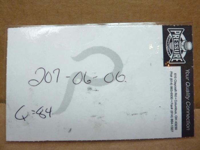 PRESSURE CONNECTIONS CORP. Coupling 207-06-06-B #40323