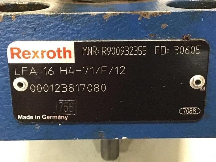 Used REXROTH Valve LFA 16 H4-71/F12 #134707
