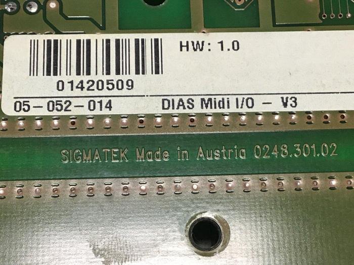 Used SIGMATEK Circuit Board 0248.301.02 Used #118066