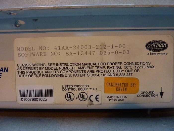 Used BARBER COLMAN Operator Interface 41AA-24003-212-1-00 Used