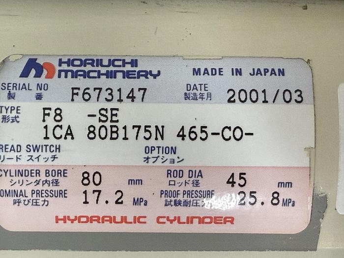 Used HORIUCHI MACHINERY F8 -SE 1CA 80B175N 465-CO-
