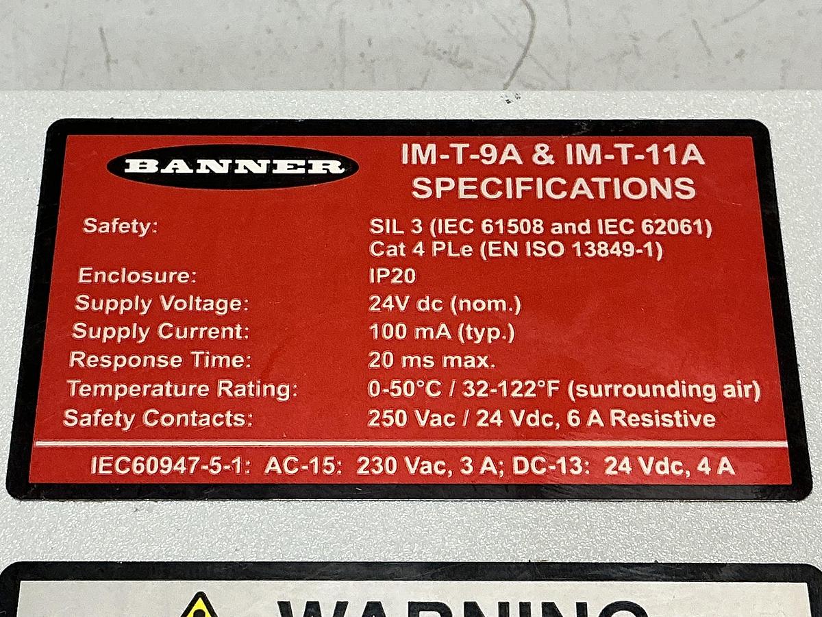 Used BANNER IM-T-9A & IM-T-11A