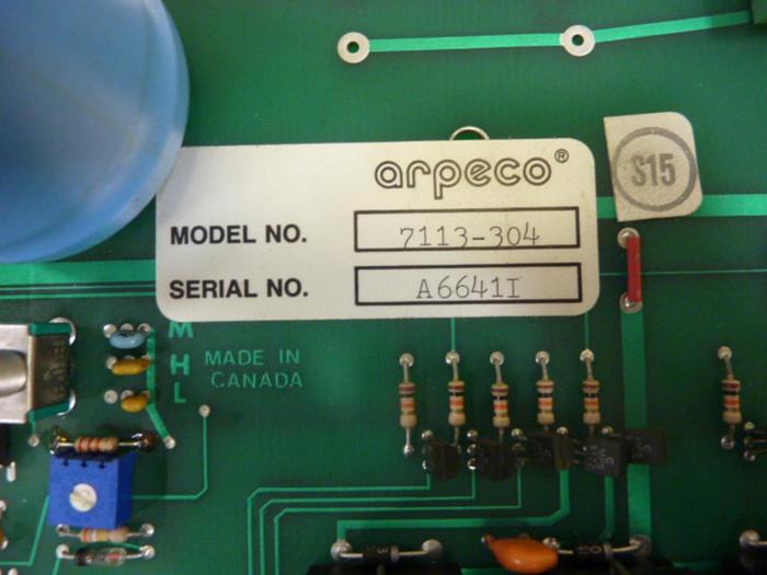 Used ARPECO Circuit Board 7113-304 #49398