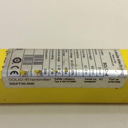 Used LEUZE Light Curtain Transmitter SD4T30-600 #77652