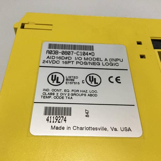 Used FANUC Input Module A03B-0807-C104 #97319