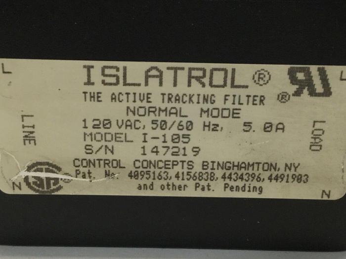 Used ISLATROL Active Tracking Filter I-105 #110718