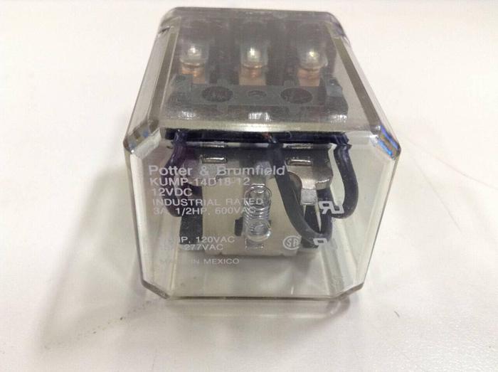 Used POTTER & BRUMFIELD Relay KUMP-14D18-12 #76473