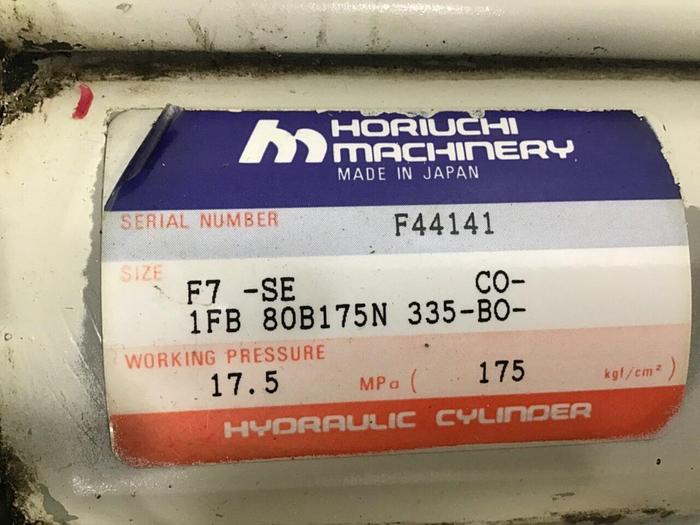 Used HORIUCHI MACHINERY Injection Sled Cylinder F7-SE 1FB80B175N335-BO #128615