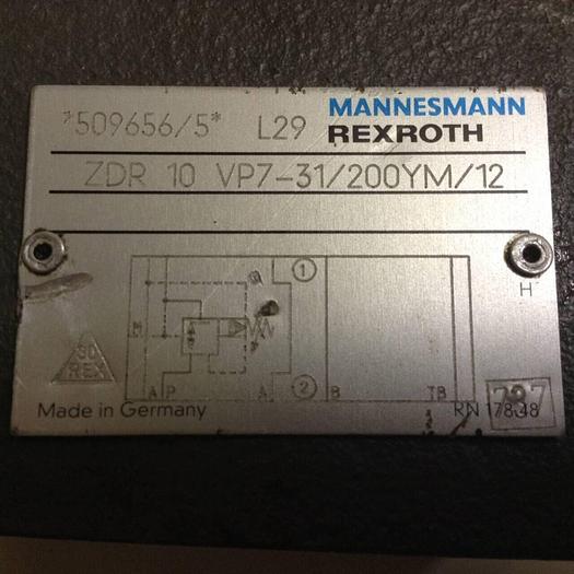 Used REXROTH Directional Valve ZDR10VP731200YM12 #85188