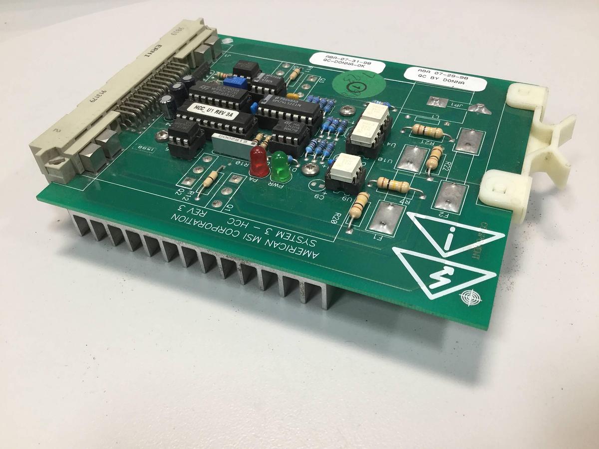 Used AMERICAN MSI System 3 Heater Control Card 3000.020.085 Used