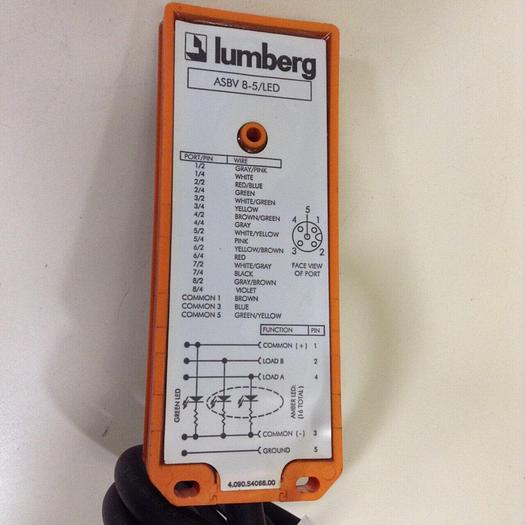 Used LUMBERG Sensor Distribution Box ASBV8-5/LED #79970