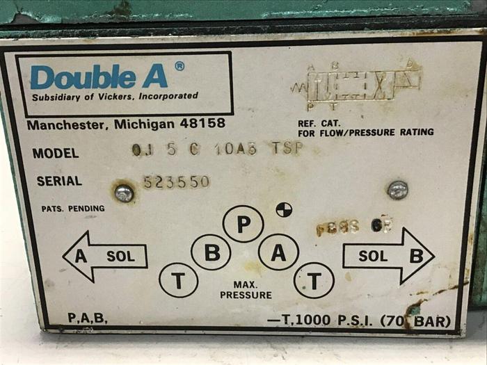 Used DOUBLE A Valve QJ5C10A3TSP #138449