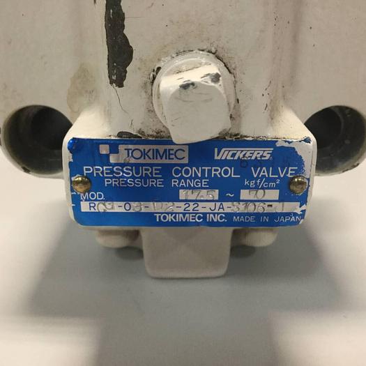 Used VICKERS Tokimec Pressure Control Valve RCG03D22JAS106J Used