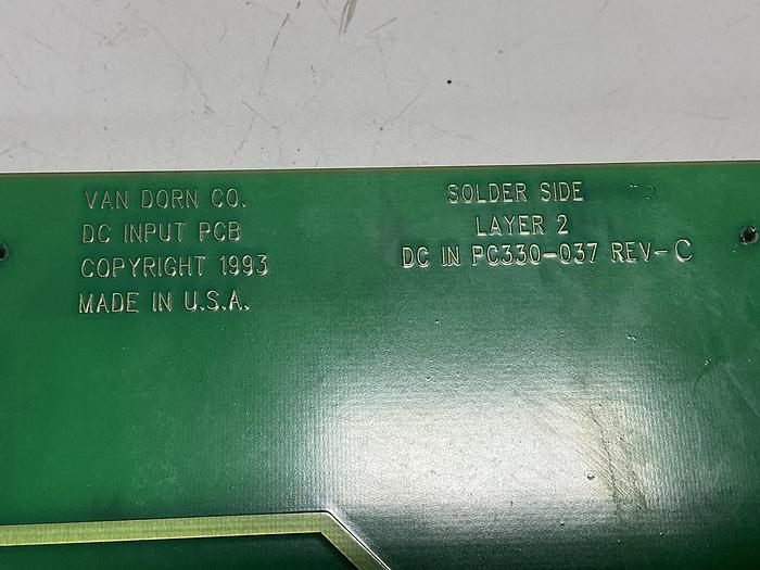 Used VAN DORN PC330-037 REV-C