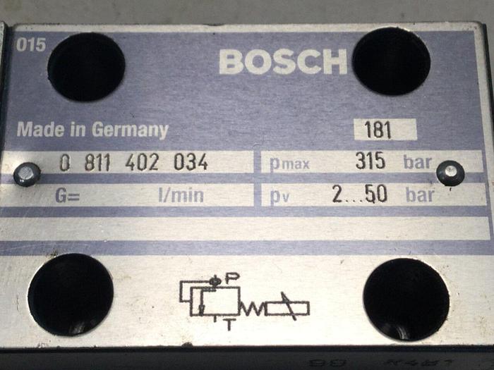 Used BOSCH Hydraulic Valve 0 811 402 034 #102335