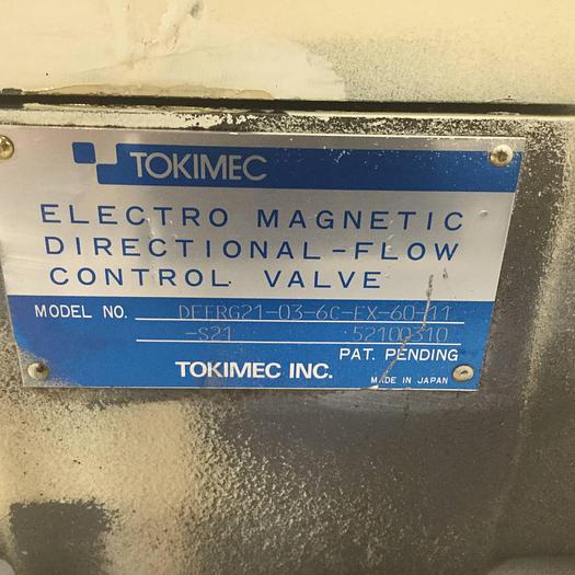 Used TOKIMEC Directional Control Valve DEFRG21-03-6C-EX-60-11-S21 #95186