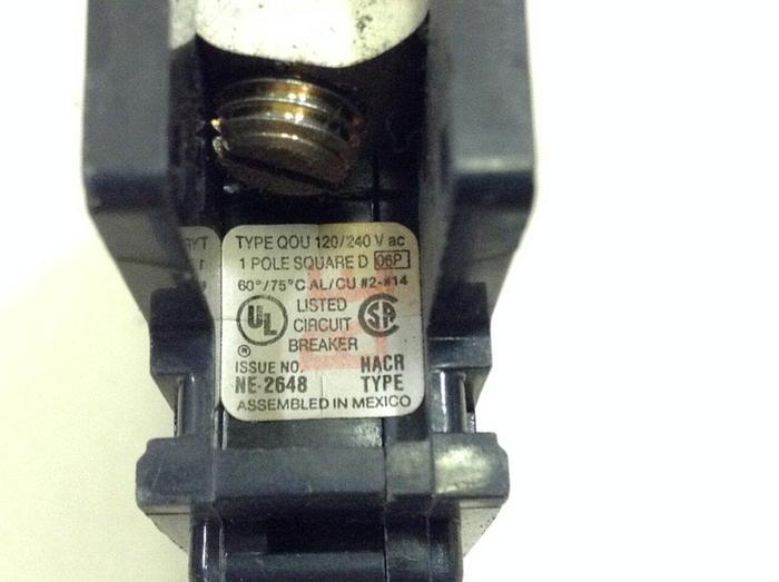 Used SQUARE D 20 Amp Circuit Breaker QUO120 #75787