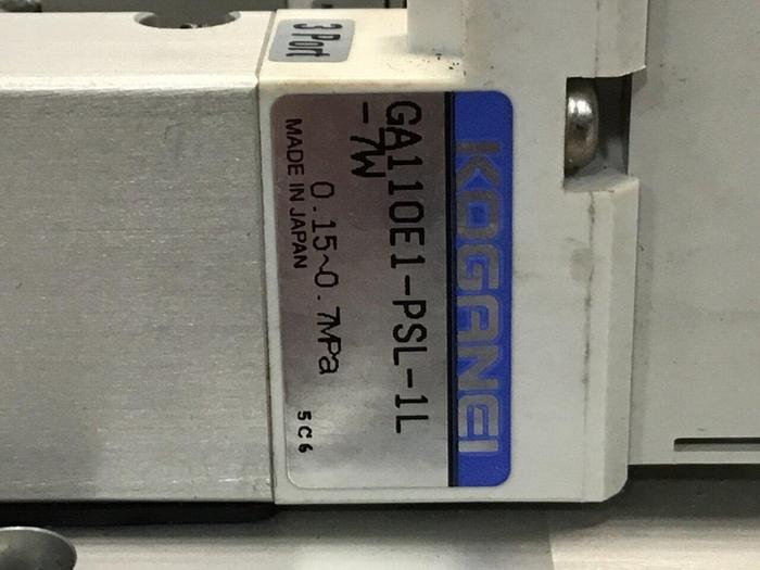 Used KOGANEI Block w/ Valves PBM6P-3W #120982