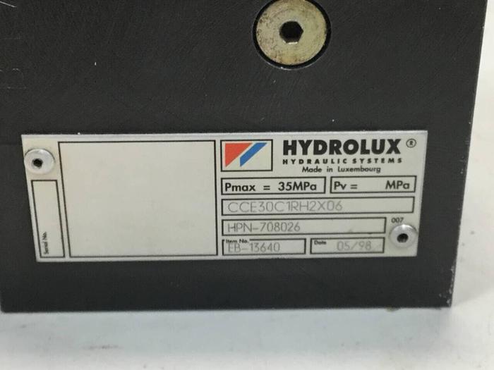 Used HYDROLUX Valve CCE30C1RH2X06 Used