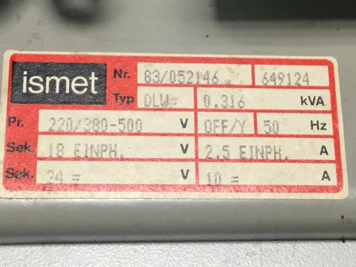 Used ISMET 0.316 kVA Transformer 83/052146 #104566