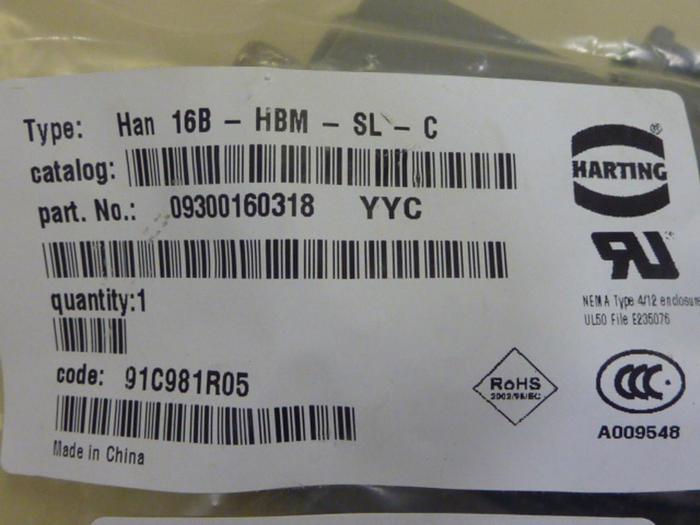 HARTING Hardware HAN16B-HBM-SL-C #58168