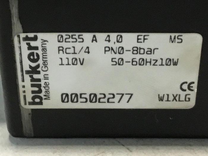 Used BURKERT Fluid Control Valve 0255 A 4,0 EF MS #125482