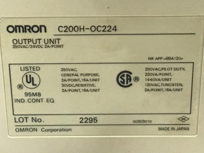 Used OMRON Output Module C200H-0C224 #122612