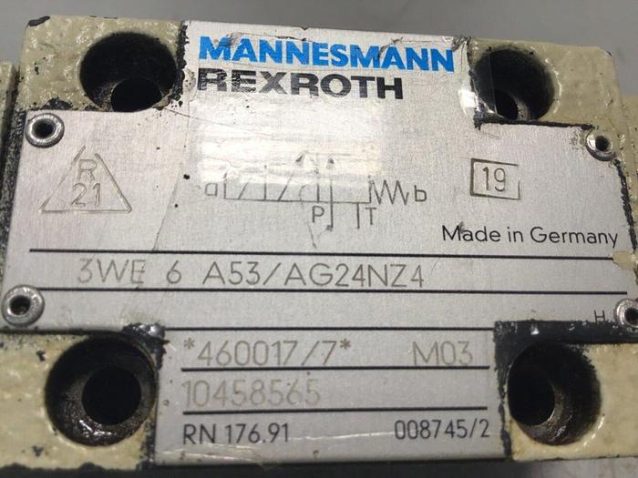 Used MANNESMANN REXROTH Valve 3WE6A53/AG24NZ4 #132358
