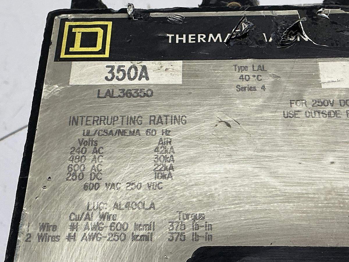 Used SQUARE D LAL36350