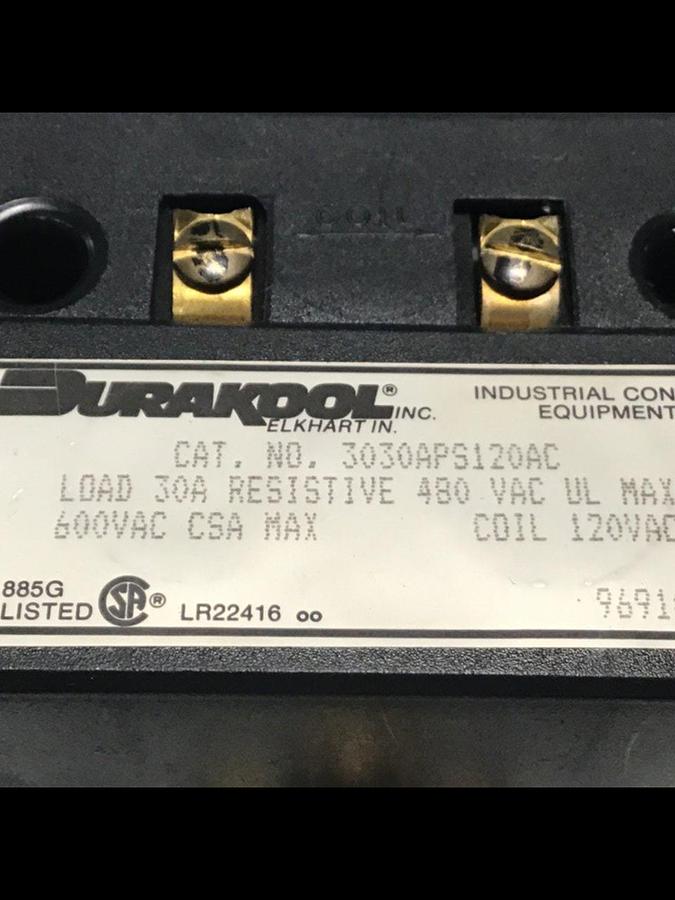 Used DURAKOOL Relay 3030APS120AC Used