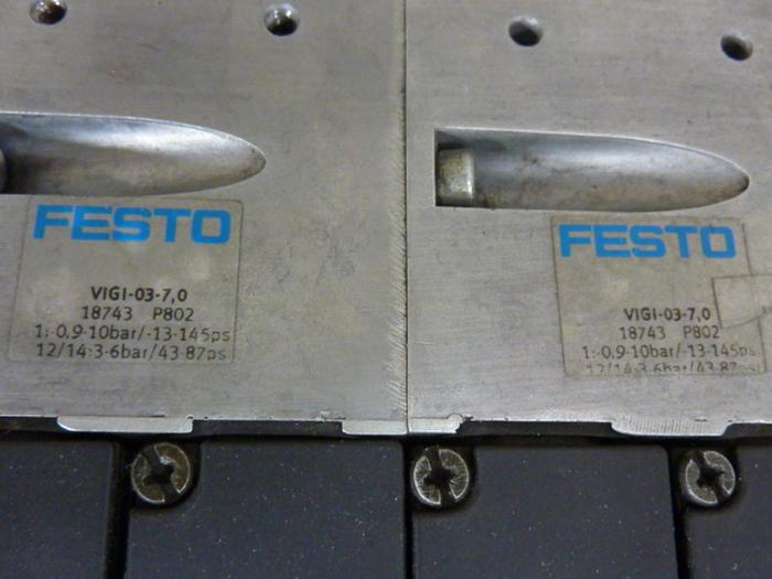 Used FESTO Control Block w/ Valves IFB8-03 #52801