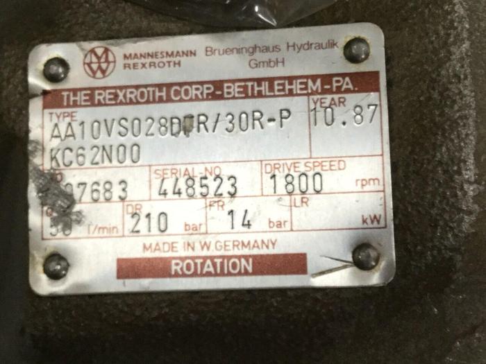 Used MANNESMANN REXROTH Motor AA10VS028DFR/30R #109649